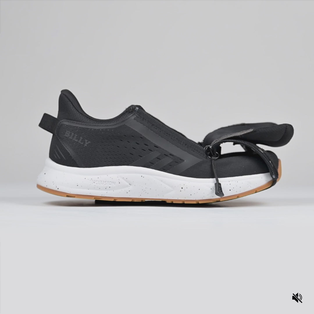 Women's Black/White/Gum BILLY Sport Inclusion DZ1 — BILLY Footwear product video