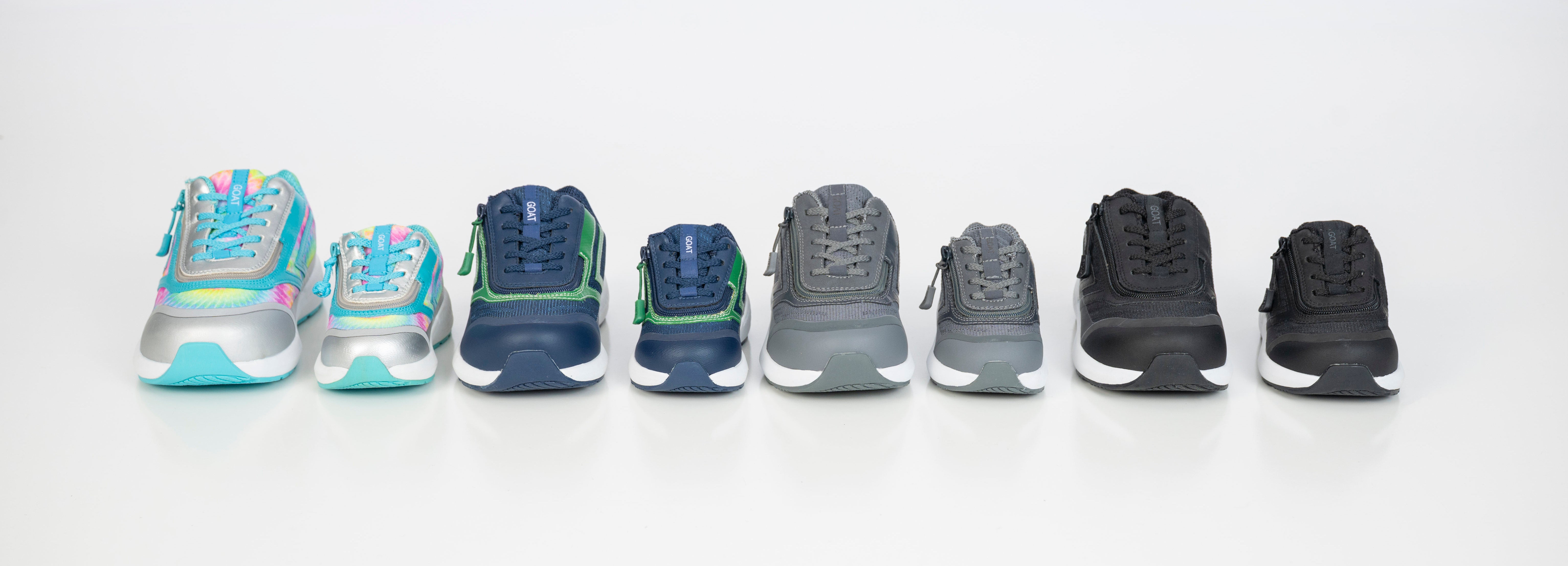 A selection of adaptive footwear